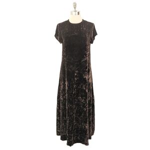 vintage 90's Eileen Fisher crushed velvet maxi dress